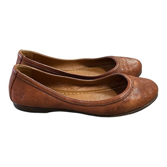 Frye Shoes - Frye Women’s Carson Cognac Ballet Leather Slip-On Flats  Sz 6.5‎